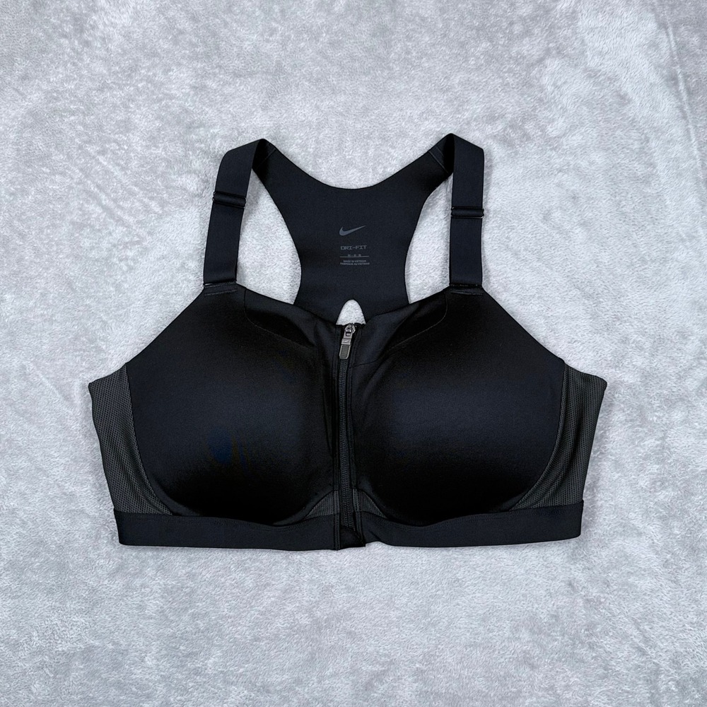 Nike Alpha Sports Bra Womens 3X Dri-FIT High Support Front Zip Racerback